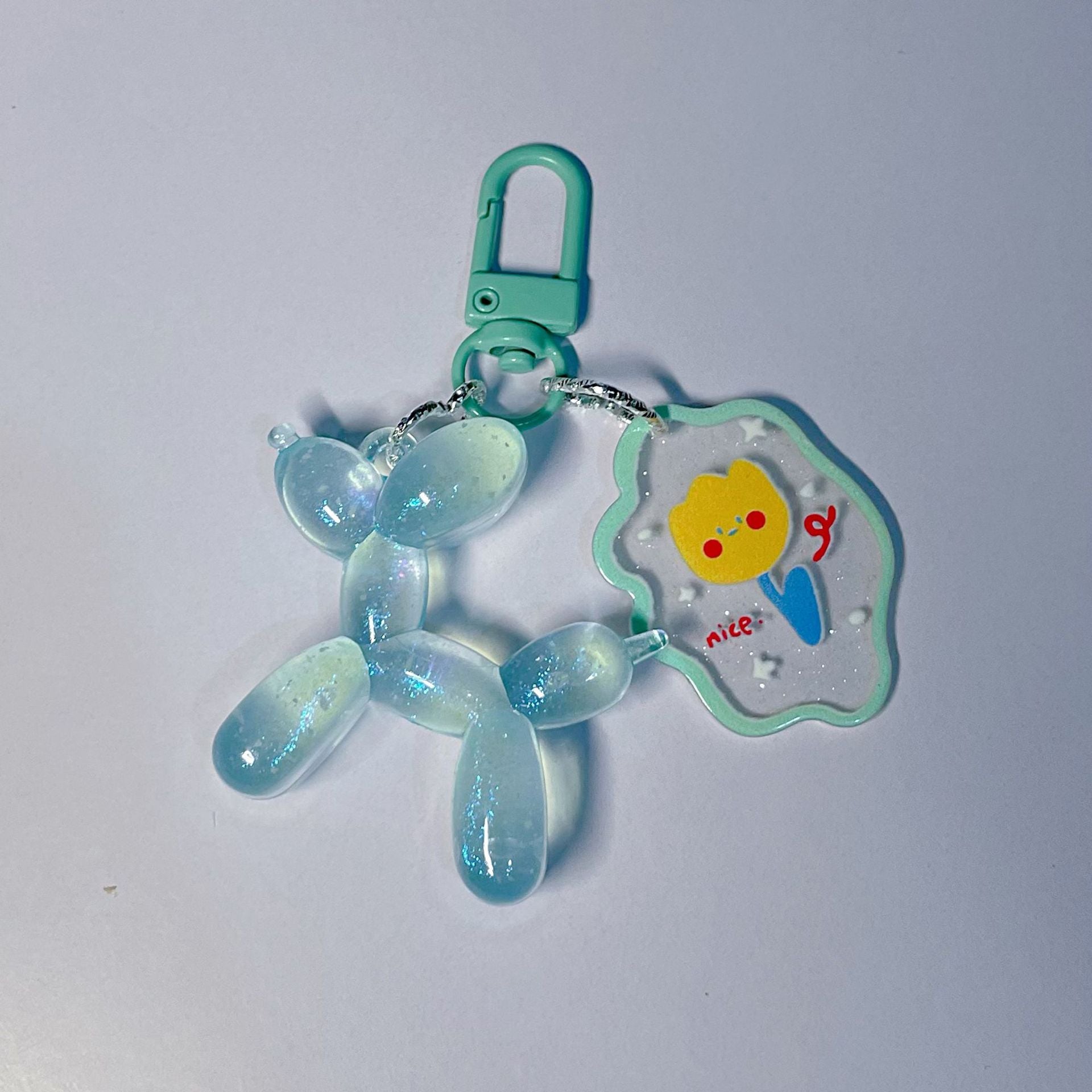 Keychain de perro con globo de aire acrílico acrílico al por mayor